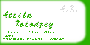 attila kolodzey business card